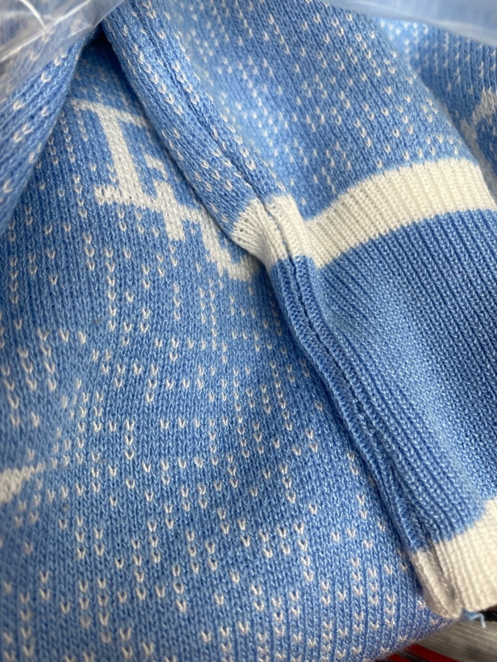Christian Dior Star Intarsia Knit Sweater womens light blue logo medium - Picture 9 of 9